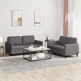 Zweiteilige Sofagarnitur aus grauem Kunstleder mit Kissen von , Sofas - Ref: Foro24-3201752, Preis: 363,68 €, Rabatt: %