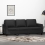 3-seater sofa in black synthetic leather 180 cm by , Sofas - Ref: Foro24-359338, Price: 278,65 €, Discount: %