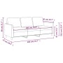 3-seater sofa in black synthetic leather 180 cm by , Sofas - Ref: Foro24-359338, Price: 278,65 €, Discount: %