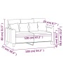 2-Sitzer-Sofa aus dunkelgrauem Stoff, 120 cm von , Sofas - Ref: Foro24-359260, Preis: 231,39 €, Rabatt: %