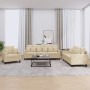 Sofagarnitur mit Kissen, 3-teilig, cremefarbener Stoff von , Sofas - Ref: Foro24-3201634, Preis: 631,61 €, Rabatt: %