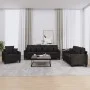 Sofa set with cushions 3 pieces black fabric by , Sofas - Ref: Foro24-3201636, Price: 613,20 €, Discount: %