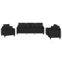 Sofa set with cushions 3 pieces black fabric by , Sofas - Ref: Foro24-3201636, Price: 613,20 €, Discount: %