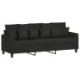 Sofa set with cushions 3 pieces black fabric by , Sofas - Ref: Foro24-3201636, Price: 613,20 €, Discount: %