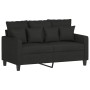 Sofa set with cushions 3 pieces black fabric by , Sofas - Ref: Foro24-3201636, Price: 623,36 €, Discount: %