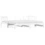 Sofá cama nido madera maciza de pino blanco 90x200 cm de , Camas y somieres - Ref: Foro24-836157, Precio: 180,45 €, Descuento: %