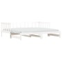 Sofá cama nido madera maciza de pino blanco 90x200 cm