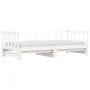 Sofá cama nido madera maciza de pino blanco 90x200 cm de , Camas y somieres - Ref: Foro24-836157, Precio: 180,45 €, Descuento: %