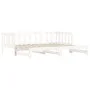Sofá cama nido madera maciza de pino blanco 90x200 cm de , Camas y somieres - Ref: Foro24-836157, Precio: 180,45 €, Descuento: %