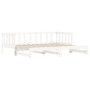 Sofá cama nido madera maciza de pino blanco 90x200 cm