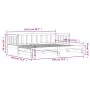 Trundle sofa bed solid white pine wood 90x200 cm by , Beds and slatted bases - Ref: Foro24-836157, Price: 182,89 €, Discount: %