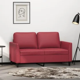 2 seater sofa in wine red synthetic leather 120 cm by , Sofas - Ref: Foro24-359331, Price: 201,02 €, Discount: %