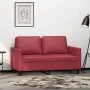 Sofá de 2 plazas de cuero sintético rojo vino 120 cm de , Sofás - Ref: Foro24-359331, Precio: 201,02 €, Descuento: %
