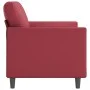 Sofá de 2 plazas de cuero sintético rojo vino 120 cm de , Sofás - Ref: Foro24-359331, Precio: 201,02 €, Descuento: %