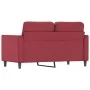 Sofá de 2 plazas de cuero sintético rojo vino 120 cm de , Sofás - Ref: Foro24-359331, Precio: 201,02 €, Descuento: %