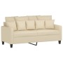 2-seater cream fabric sofa 140 cm by , Sofas - Ref: Foro24-359269, Price: 245,65 €, Discount: %