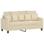2-seater cream fabric sofa 140 cm by , Sofas - Ref: Foro24-359269, Price: 241,29 €, Discount: %