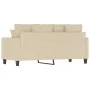 2-seater cream fabric sofa 140 cm by , Sofas - Ref: Foro24-359269, Price: 241,29 €, Discount: %