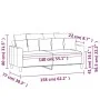 2-seater cream fabric sofa 140 cm by , Sofas - Ref: Foro24-359269, Price: 241,29 €, Discount: %