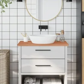 Badezimmerarbeitsplatte aus massivem Buchenholz, 80 x 40 x 2,5 cm von , Arbeitsplatten - Ref: Foro24-356001, Preis: 52,33 €, ...