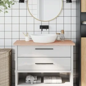 Badezimmerarbeitsplatte aus massivem Buchenholz, 100 x 60 x 2,5 cm von , Arbeitsplatten - Ref: Foro24-355991, Preis: 90,93 €,...