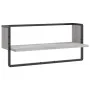 Sonoma graues Wandregal mit Stange 65x25x30 cm von , Regale und Regale - Ref: Foro24-836291, Preis: 21,33 €, Rabatt: %