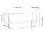 Sonoma graues Wandregal mit Stange 65x25x30 cm von , Regale und Regale - Ref: Foro24-836291, Preis: 21,60 €, Rabatt: %
