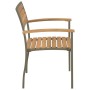 Stackable garden chairs 2 pcs solid acacia wood and steel by vidaXL, Garden chairs - Ref: Foro24-44236, Price: 195,98 €, Disc...