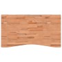 Schreibtischplatte aus massivem Buchenholz, 110 x (55–60) x 2,5 cm von , Schreibtischzubehör und Produkte - Ref: Foro24-35605...