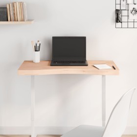 Solid beech wood desk board 80x(36-40)x4 cm by , Desk accessories and products - Ref: Foro24-356043, Price: 36,72 €, Discount: %