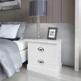 Weißer französischer Nachttisch von vidaXL, Nachttische - Ref: Foro24-242886, Preis: 59,52 €, Rabatt: %