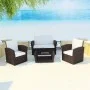 4-piece garden furniture set and brown synthetic rattan cushions by vidaXL, Garden sets - Ref: Foro24-42641, Price: 351,61 €,...