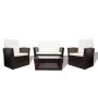 4-piece garden furniture set and brown synthetic rattan cushions by vidaXL, Garden sets - Ref: Foro24-42641, Price: 315,41 €,...