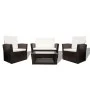 4-piece garden furniture set and brown synthetic rattan cushions by vidaXL, Garden sets - Ref: Foro24-42641, Price: 351,61 €,...