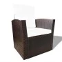 4-piece garden furniture set and brown synthetic rattan cushions by vidaXL, Garden sets - Ref: Foro24-42641, Price: 351,61 €,...