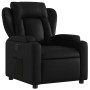 Sillón reclinable de cuero sintético negro