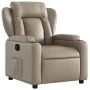 Sillón reclinable de cuero sintético color capuchino de , Sillones - Ref: Foro24-372433, Precio: 232,04 €, Descuento: %