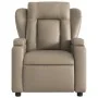 Sillón reclinable de cuero sintético color capuchino de , Sillones - Ref: Foro24-372433, Precio: 232,04 €, Descuento: %