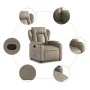 Sillón reclinable de cuero sintético color capuchino de , Sillones - Ref: Foro24-372433, Precio: 232,04 €, Descuento: %