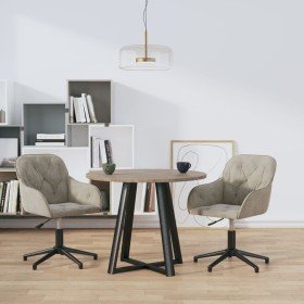 Sillas de comedor giratorias 2 uds de terciopelo gris claro Sillas de comedor giratorias 2 uds de terciopelo gris claro