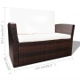 4-piece garden furniture set and brown synthetic rattan cushions by vidaXL, Garden sets - Ref: Foro24-42641, Price: 315,41 €,...