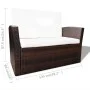 4-piece garden furniture set and brown synthetic rattan cushions by vidaXL, Garden sets - Ref: Foro24-42641, Price: 351,61 €,...