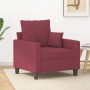 Sillón de tela rojo tinto 60 cm de , Sofás - Ref: Foro24-359257, Precio: 148,58 €, Descuento: %