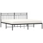 Bed frame with black metal headboard 180x200 cm by , Beds and slatted bases - Ref: Foro24-373695, Price: 111,07 €, Discount: %