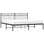 Bed frame with black metal headboard 180x200 cm by , Beds and slatted bases - Ref: Foro24-373695, Price: 104,33 €, Discount: %