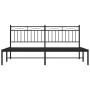 Bed frame with black metal headboard 180x200 cm by , Beds and slatted bases - Ref: Foro24-373695, Price: 111,07 €, Discount: %