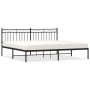 Bed frame with black metal headboard 193x203 cm by , Beds and slatted bases - Ref: Foro24-373697, Price: 104,31 €, Discount: %