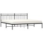 Bed frame with black metal headboard 193x203 cm by , Beds and slatted bases - Ref: Foro24-373697, Price: 104,31 €, Discount: %