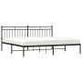 Estructura de cama con cabecero metal negro 193x203 cm de , Camas y somieres - Ref: Foro24-373697, Precio: 102,96 €, Descuent...