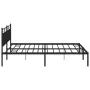 Estructura de cama con cabecero metal negro 193x203 cm de , Camas y somieres - Ref: Foro24-373697, Precio: 102,96 €, Descuent...